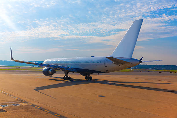 istock Aircraft in airport preparing to take off 476450722