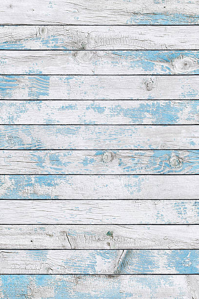 istock wood planks with blue color peeling paint 476453566