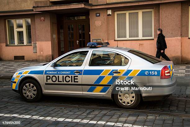 Czech Police Car Stock Photo - Download Image Now - Czech Republic, Police Force, 2015