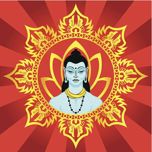 Vector illustration of Buddha