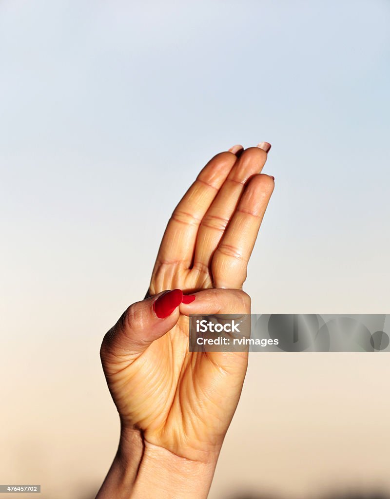 Jal vardhak (water increasing mudra) This is the best yogic mudra for your outer beauty. It has a positive effect on your skin and keeps it away off all problems. 2015 Stock Photo