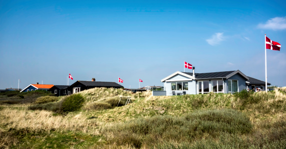 Summer houses at the island Fano in Danish wadden sea