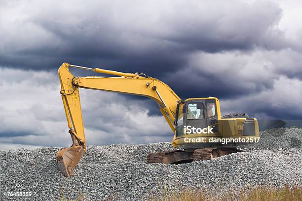 Foto de Caminhão Backhoe e mais fotos de stock de Amarelo - Amarelo, Areia, Buldôzer