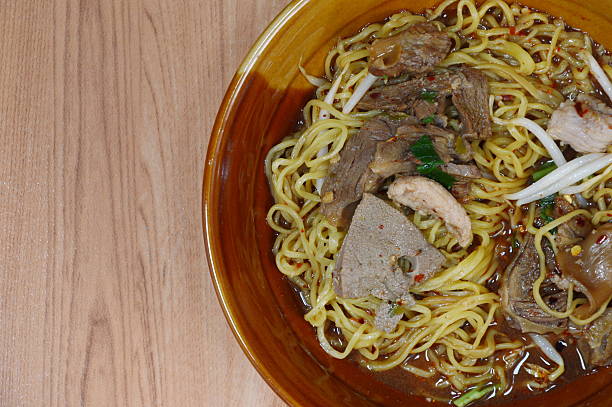 istock boiled slice pork liver and pork topping on noodle 476458372
