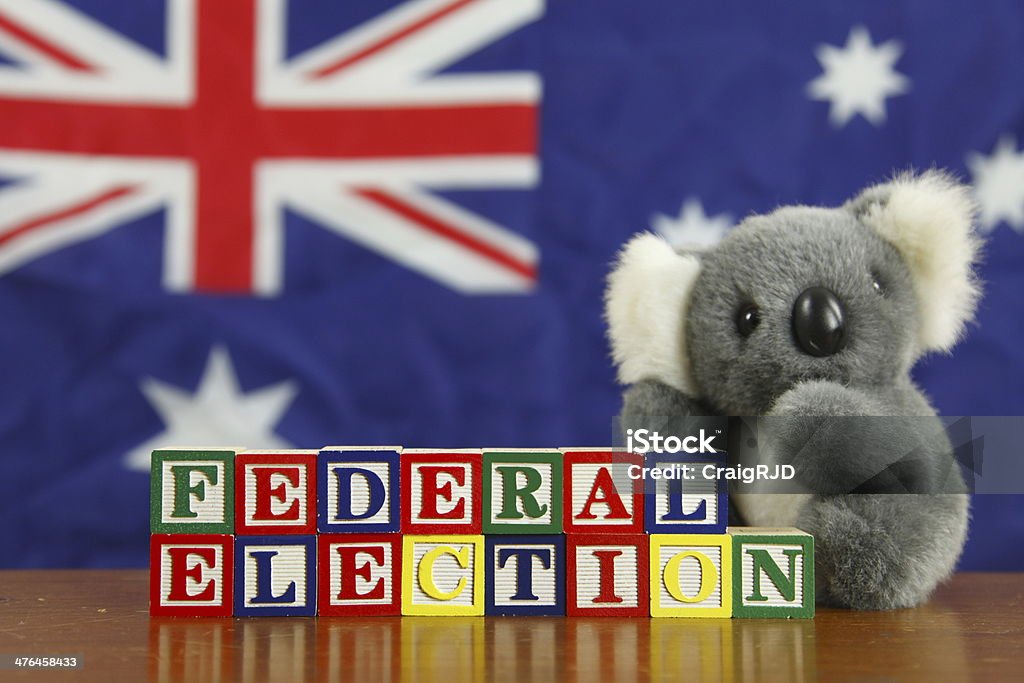 Australian Federal eleições - Foto de stock de Bandeira royalty-free