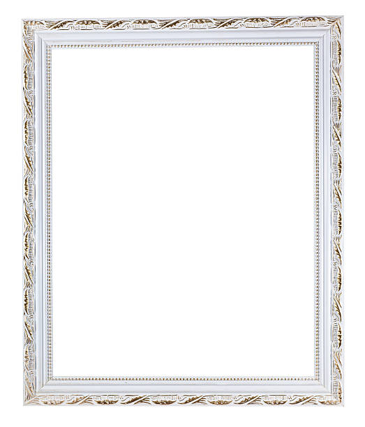 istock retro white carved picture frame 476460495