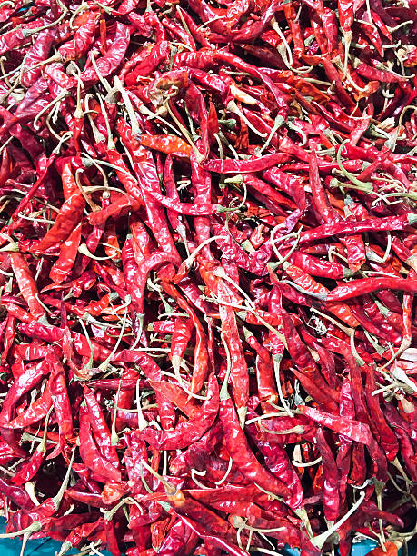 istock Dried red chili in the basket 476461004