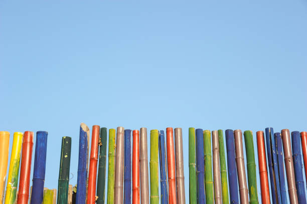 istock Colorful of bamboo wall 476463541
