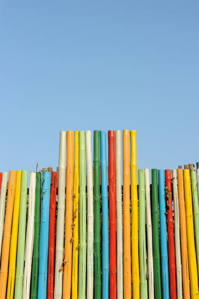 istock Colorful of bamboo wall 476463549