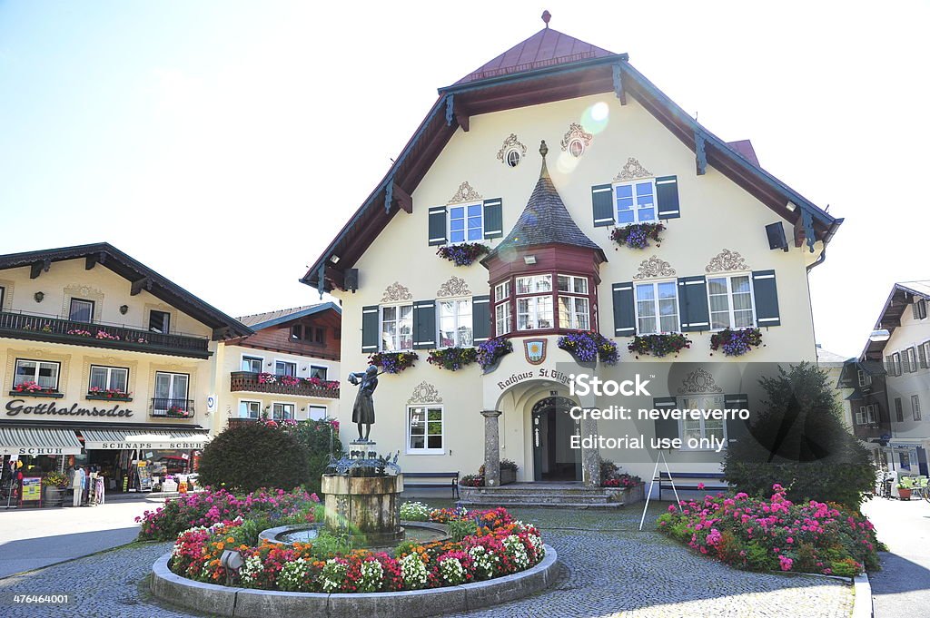 City Hall di San Gilgen, Austria - Foto stock royalty-free di Estate