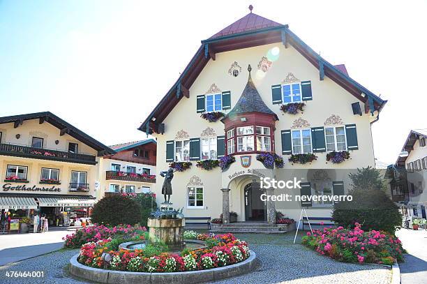 City Hall Di San Gilgen Austria - Fotografie stock e altre immagini di Estate - Estate, Wolfgang Amadeus Mozart, Aiuola