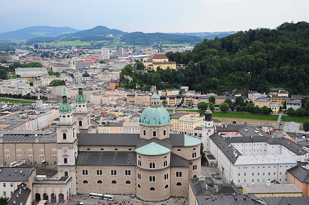 Vue aérienne de Salzbourg, en Autriche - Photo