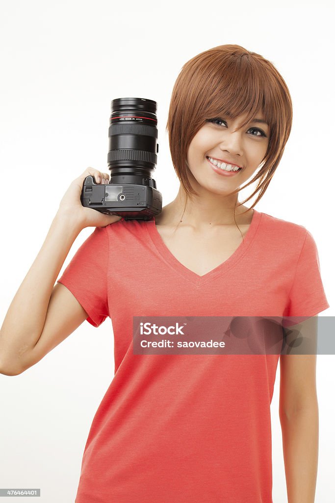 アジアの女性とカメラ - カメラのロイヤリティフリーストックフォト