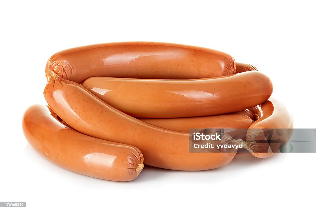 Sausages isolated on a white background 2015 Stock Photo