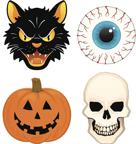 Vector illustration of Halloween Icons