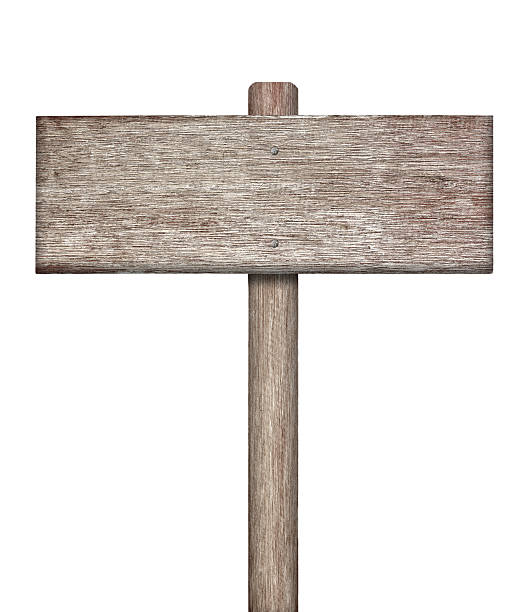 istock Wooden sign isolated on white 476465993