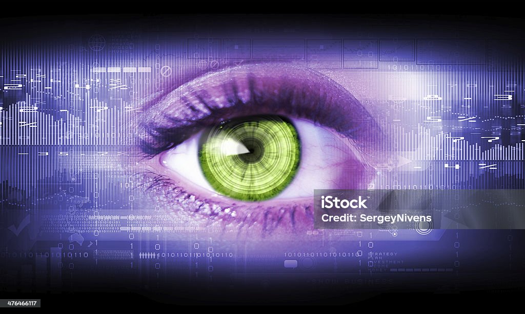 Primo piano dell'occhio umano - Foto stock royalty-free di Accessibilità