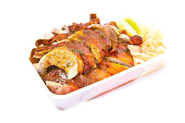 istock Roasted duck, smoked honey Tasting in take away box 476467065