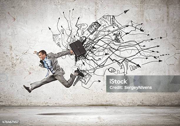 Jumping Businessman Stock Photo - Download Image Now - Adult, Business, Business Person