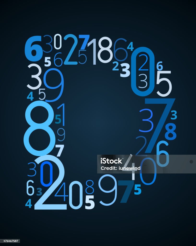 Number D Letter D Vector Font From Numbers Stock Illustration - Download Image ...