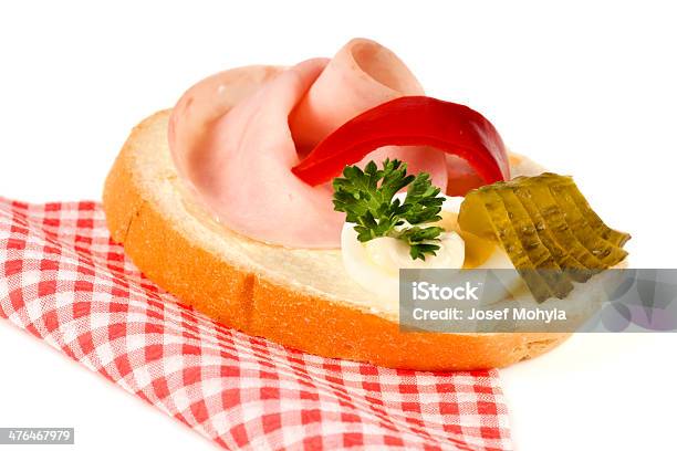 Aprire Un Panino Con Prosciutto E Uova - Fotografie stock e altre immagini di Antipasto - Antipasto, Baguette, Burro