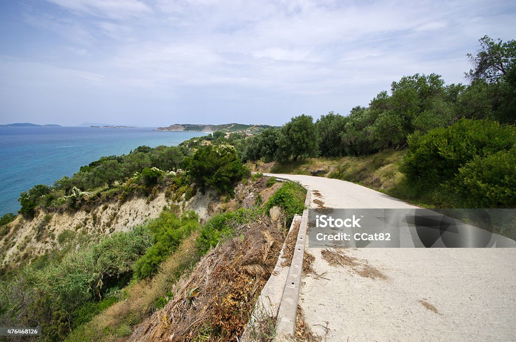 Asphalt road on Corfu island, Greece Asphalt road on Corfu island - Greece 2015 Stock Photo
