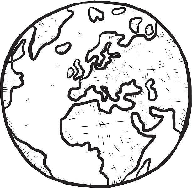 1,141 Cartoon Of A Earth Black And White Illustrations & Clip Art - iStock