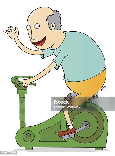 올드맨 운동 건강한 생활방식에 대한 스톡 벡터 아트 및 기타 이미지 - 건강한 생활방식, 노인, 두발자전거
