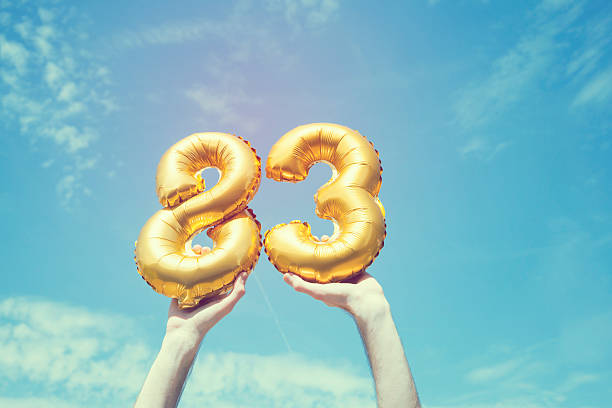istock Gold number 83 balloon 476476550
