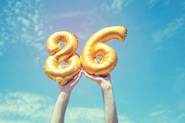 istock Gold number 86 balloon 476476560
