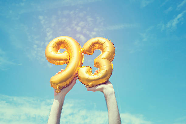 istock Gold number 93 balloon 476476566
