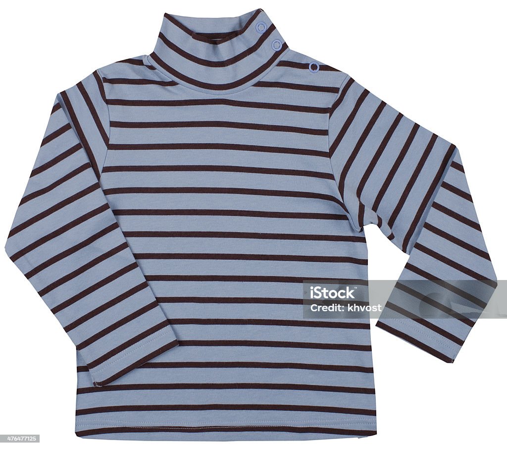 Striped turtleneck Isolated on a white background. Baby Clothing Stock Photo