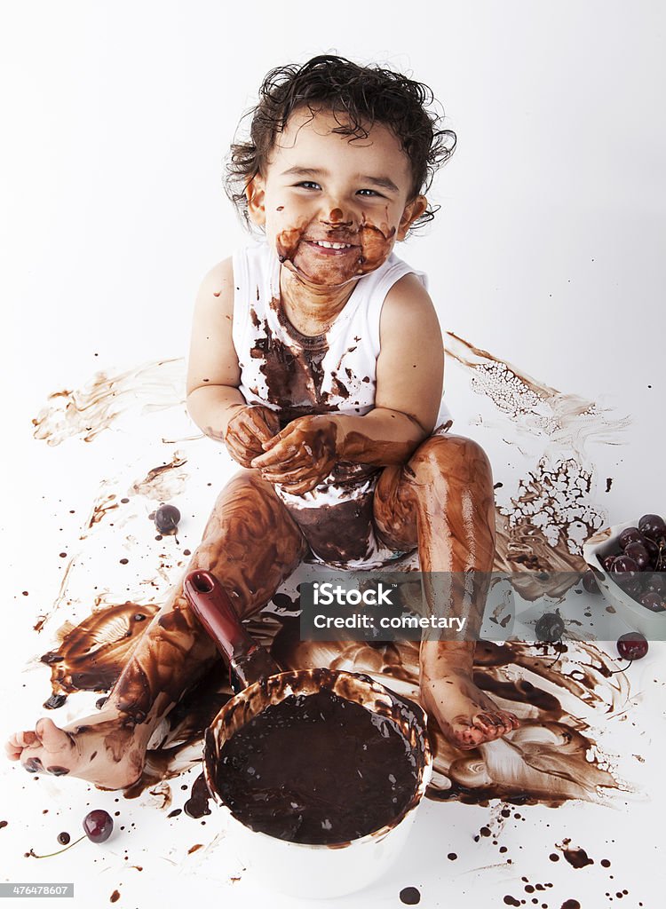 Dirty bebê - Foto de stock de Chocolate royalty-free