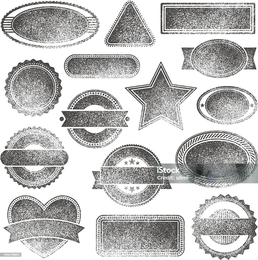 Rubber stamps Vector image. Set of empty grunge rubber stamps. Rubber Stamp stock vector