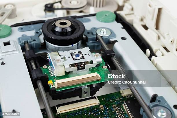 Inside Of The Drive Stock Photo - Download Image Now - CD-ROM, Circuit Board, Close-up