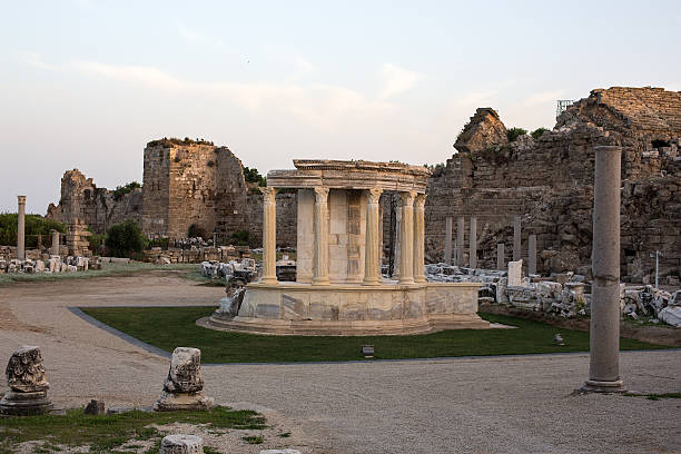 istock Old Ruins in Side, Turkey on evening 476484501