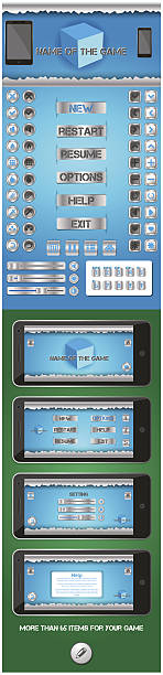 Grafische Benutzeroberfläche für Videospiele 2 – Vektorgrafik