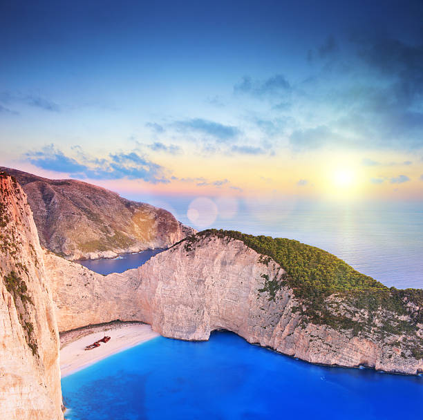 istock Panorama of Zakynthos island at sunset 476487337