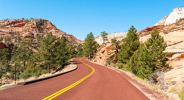 istock Road crossing Zion Park 476487465