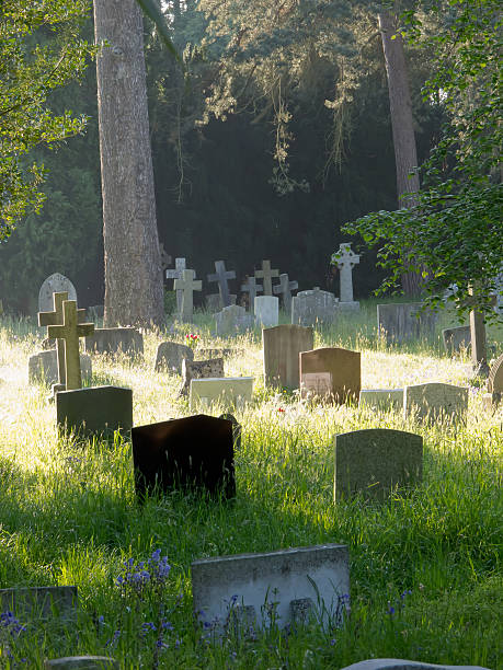 istock Old tombstones english cemetery 476487672