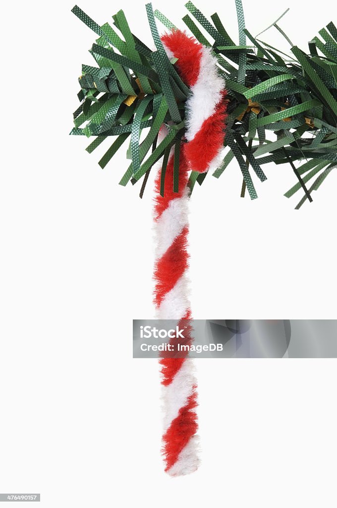 Vime penduradas em uma árvore de Natal - Foto de stock de Branco royalty-free