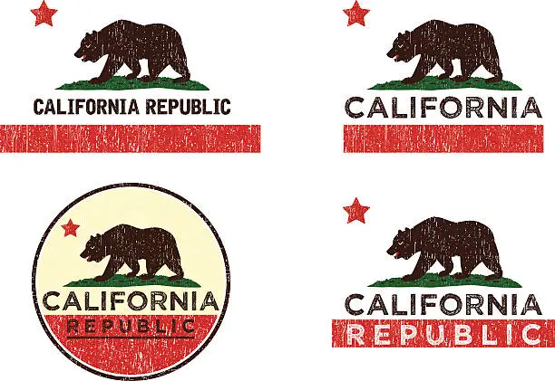 Vector illustration of CALIFORNIA EMBLEM