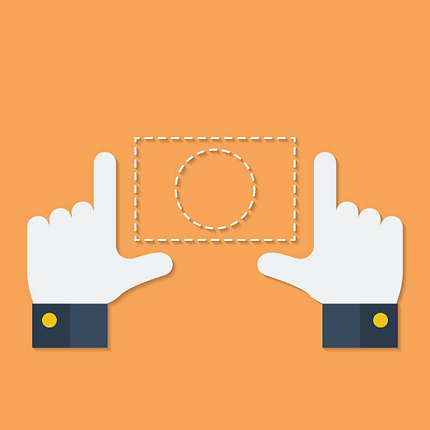 Frame of fingers or hands. Flat style Frame of fingers or hands. Flat style finger frame stock illustrations