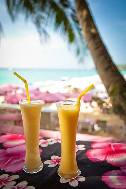 Two Drinks in the Surin beach Thailand
