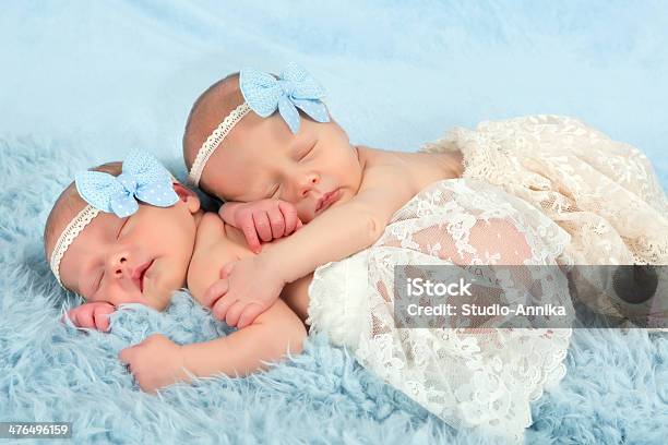 Newborn Twin Girls Stock Photo - Download Image Now - Baby - Human Age, Baby Girls, Beautiful People