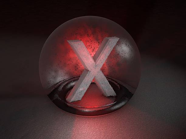 Glass Ball - X stock photo
