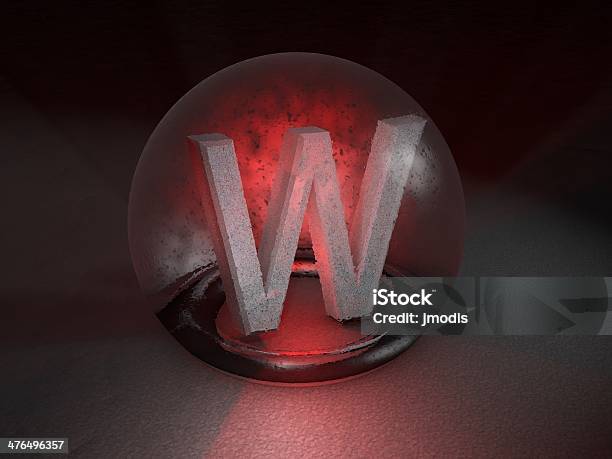 Glass Ball W Stock Photo - Download Image Now - Abstract, Alphabet, Capital Letter