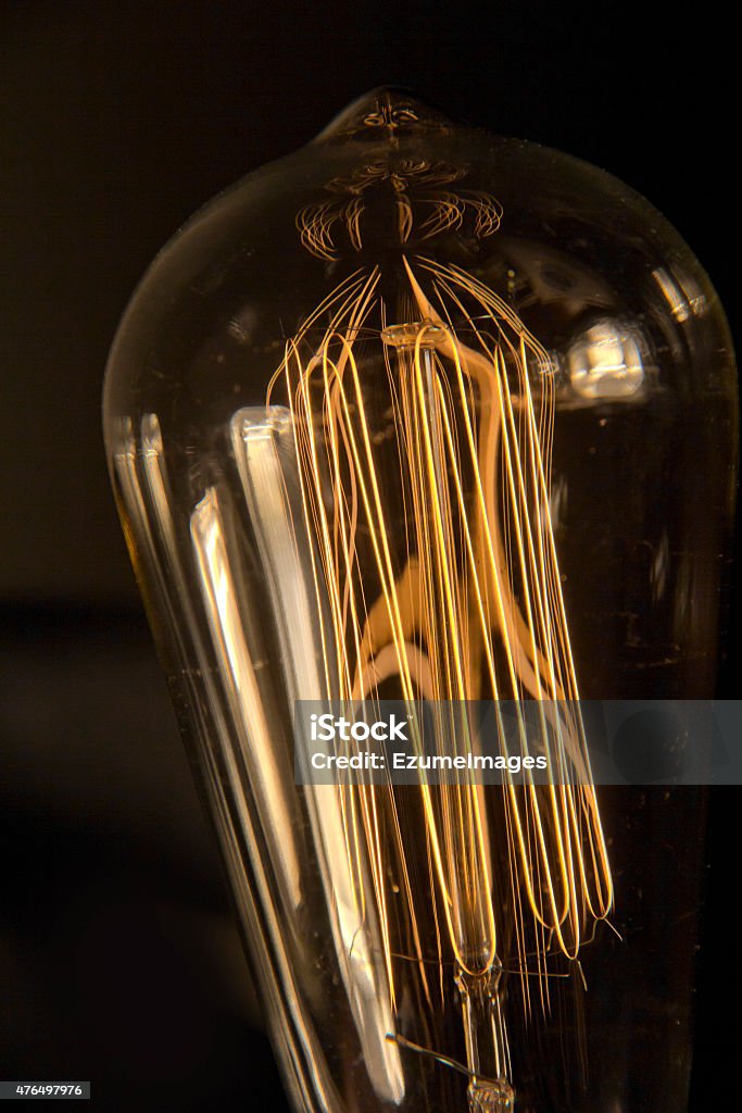 Edison Lightbulb Decorative antique edison style filament light bulb 2015 Stock Photo