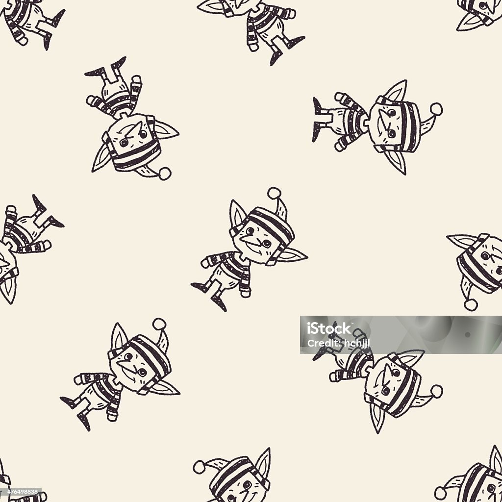 Elf Pattern Wallpaper Elf Doodle Seamless Pattern Background Stock Illustration - Download ...