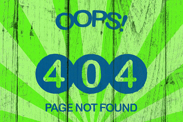 404 pagina non trovata - - meldung foto e immagini stock